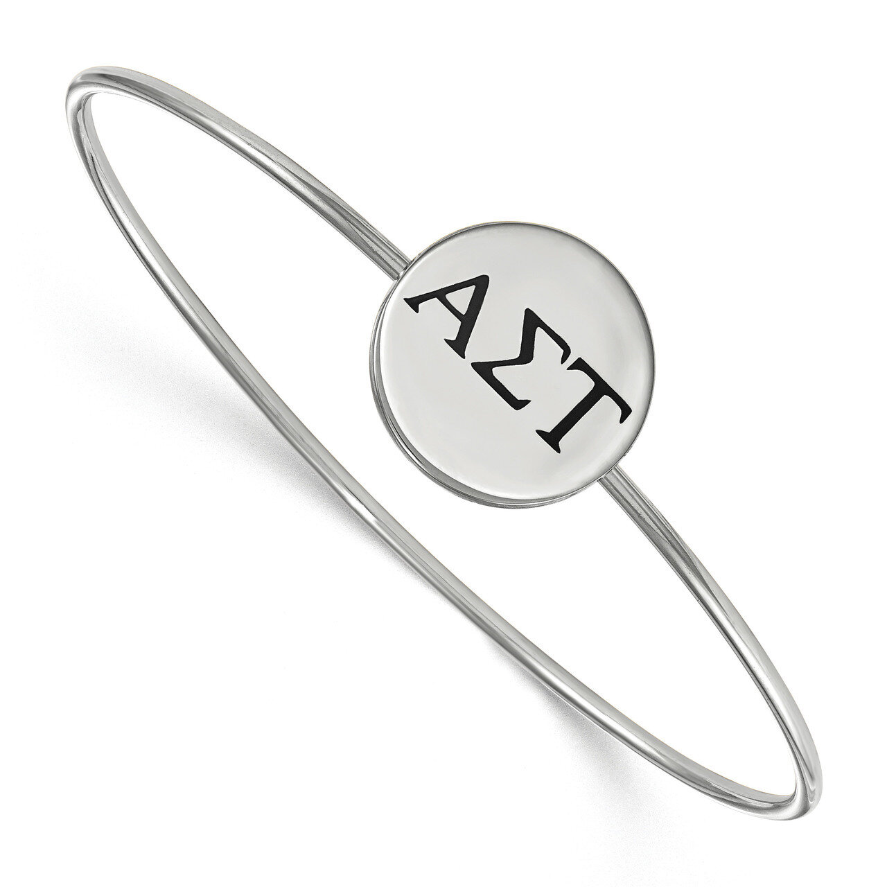 Alpha Sigma Tau Enameled Slip-on Bangle Sterling Silver SS025ALS-8, MPN: SS025ALS-8, 191101100086