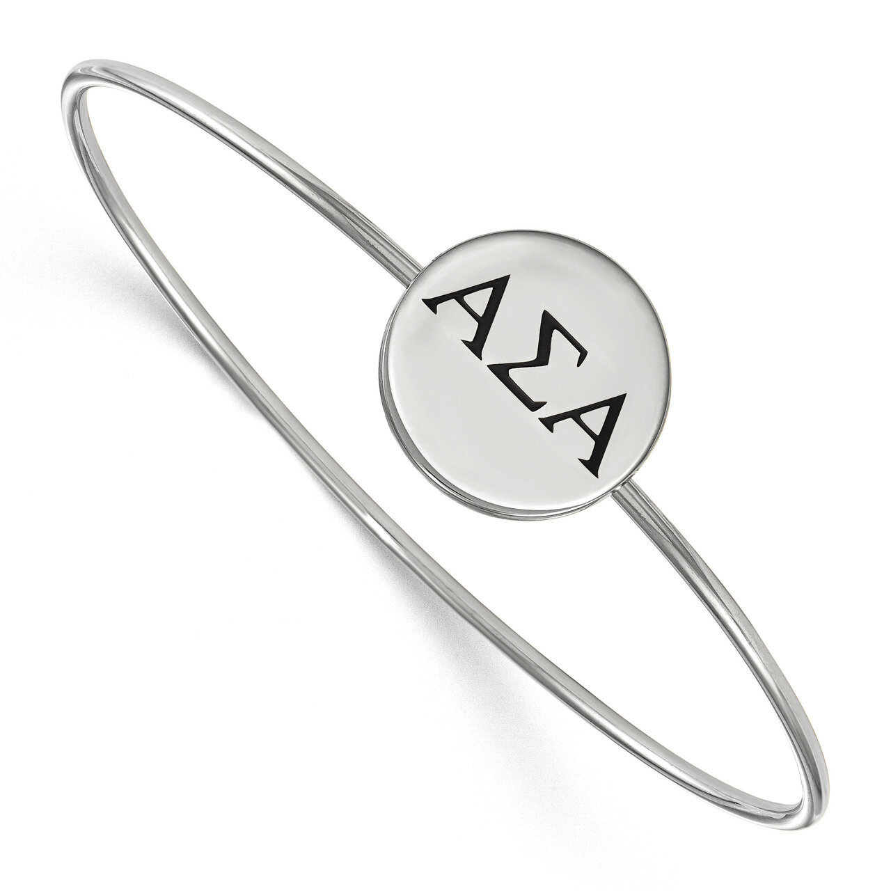 Alpha Sigma Alpha Enameled Slip-on Bangle Sterling Silver SS025ASI-8, MPN: SS025ASI-8, 191101099540