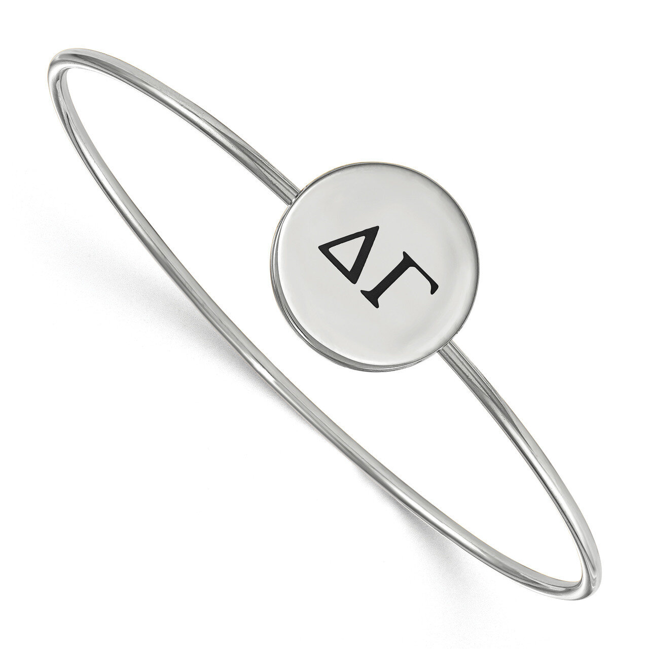 Delta Gamma Enameled Slip-on Bangle Sterling Silver SS025DG-6, MPN: SS025DG-6, 191101100970