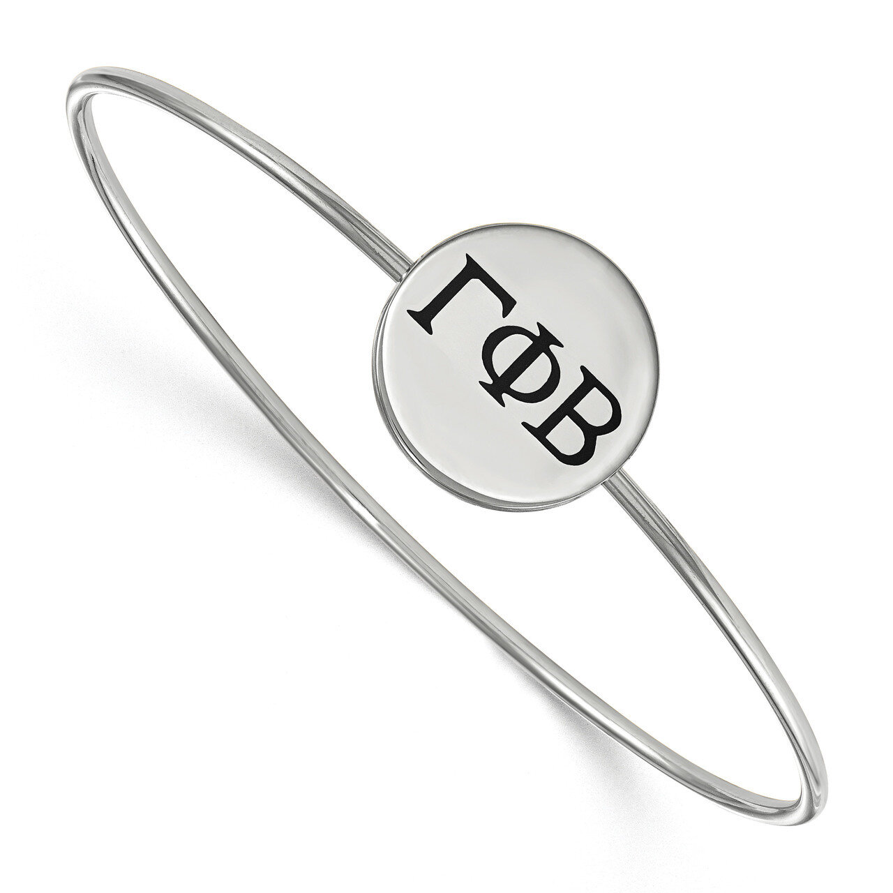 Gamma Phi Beta Enameled Slip-on Bangle Sterling Silver SS025GPB-8, MPN: SS025GPB-8, 191101101588