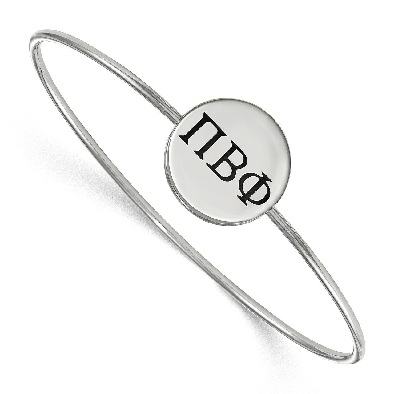 Pi Beta Phi Enameled Slip-on Bangle Sterling Silver SS025PBP-8, MPN: SS025PBP-8, 191101102820