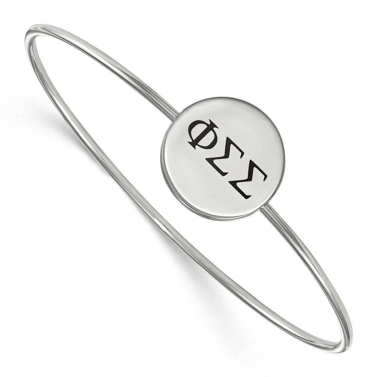 Phi Sigma Sigma Enameled Slip-on Bangle Sterling Silver SS025PSS-6, MPN: SS025PSS-6, 191101102646
