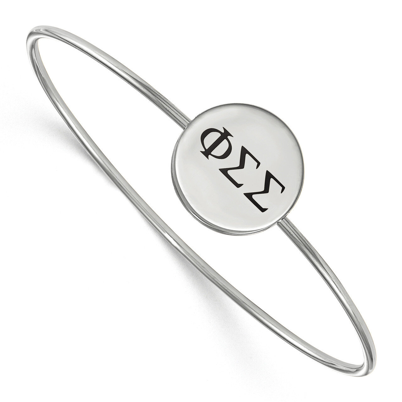 Phi Sigma Sigma Enameled Slip-on Bangle Sterling Silver SS025PSS-8