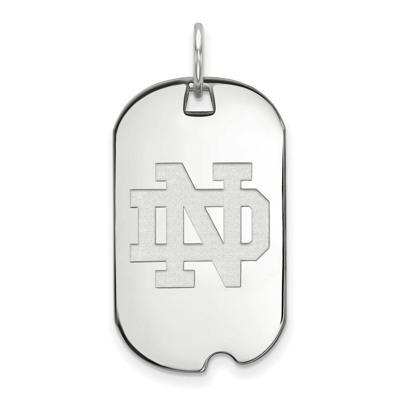 University of Notre Dame Small Dog Tag Pendant Sterling Silver SS026UND