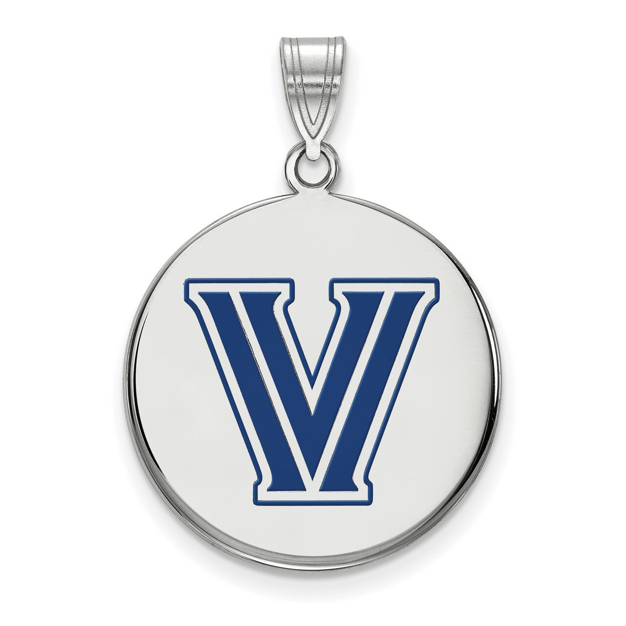 Villanova University Large Enamel Disc Pendant Sterling Silver SS026VIL, MPN: SS026VIL, 886774764740