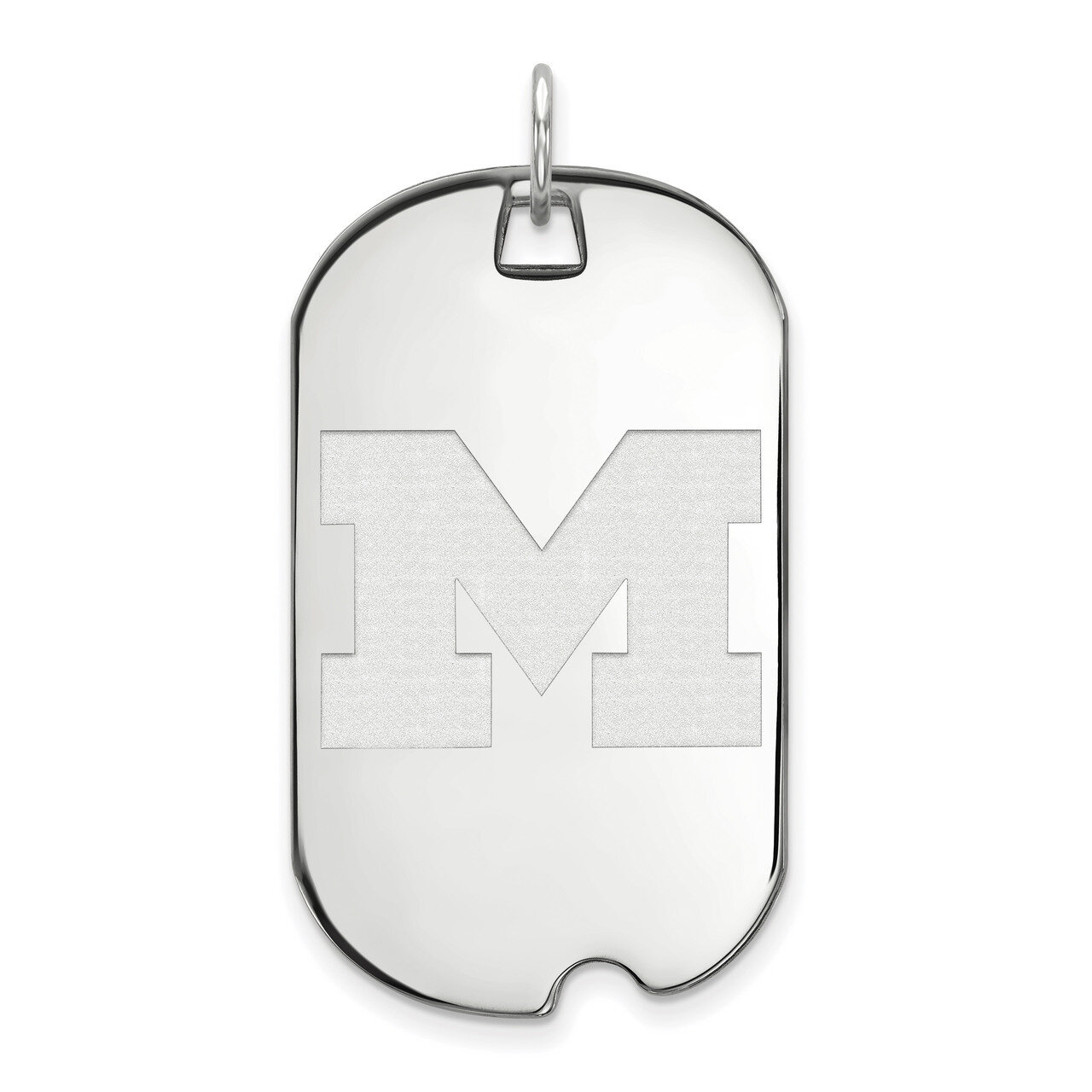 Michigan University of Large Dog Tag Sterling Silver SS027UM