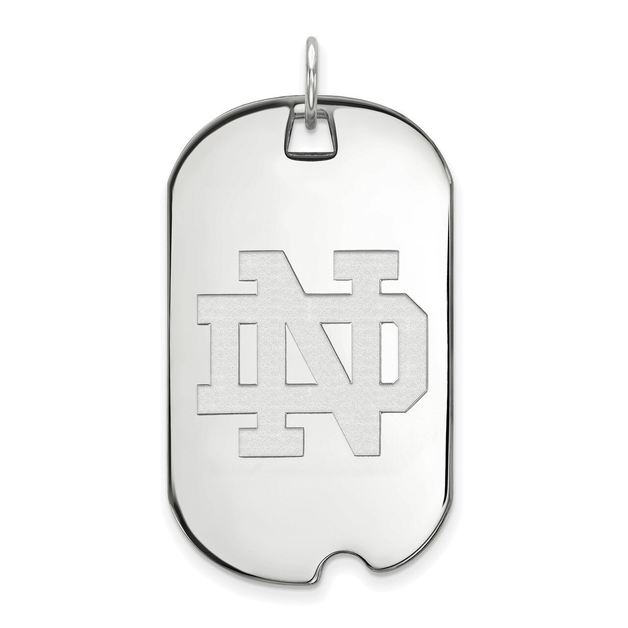 University of Notre Dame Large Dog Tag Pendant Sterling Silver SS027UND