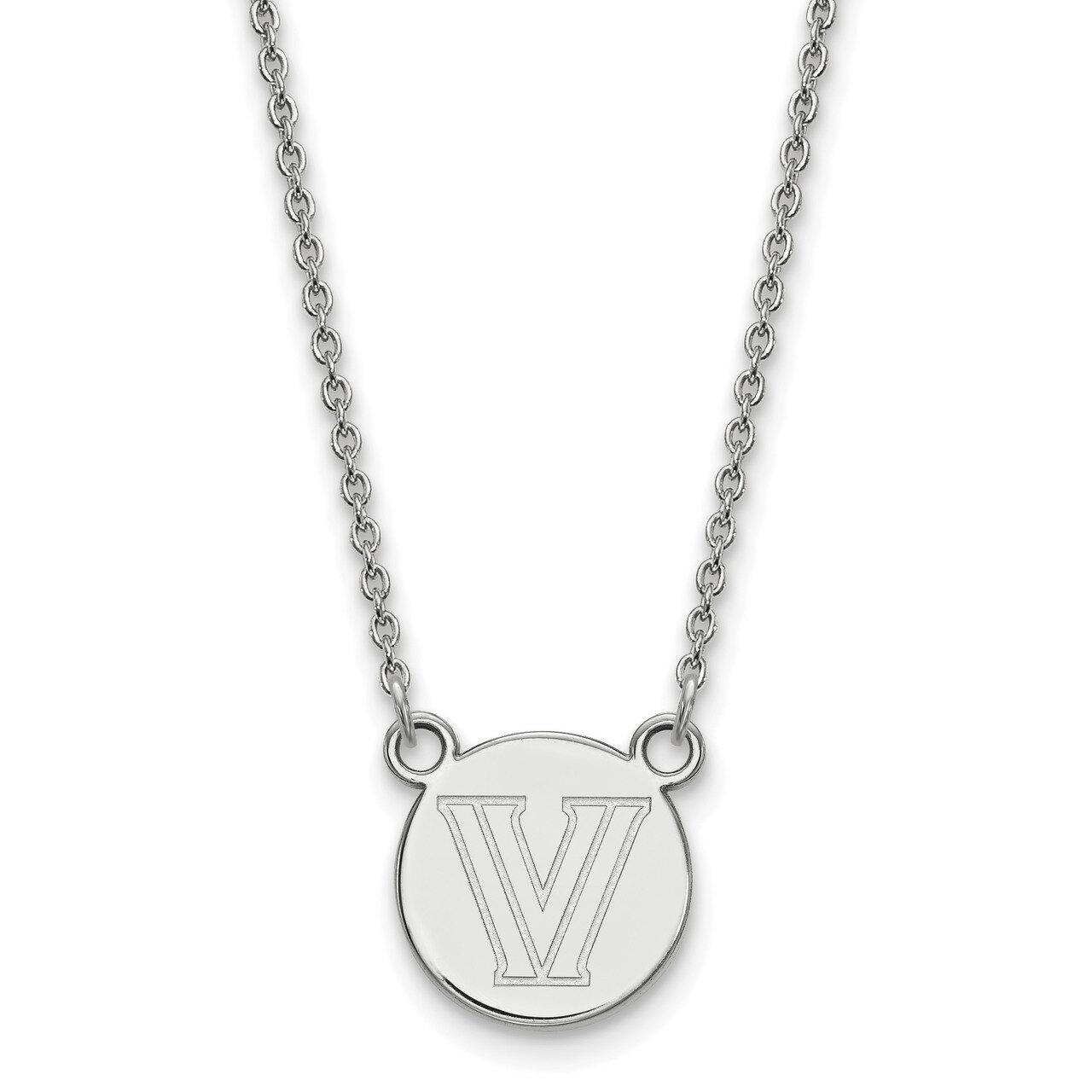 Villanova University Small Disc with Necklace Sterling Silver SS027VIL-18, MPN: SS027VIL-18, 886774…