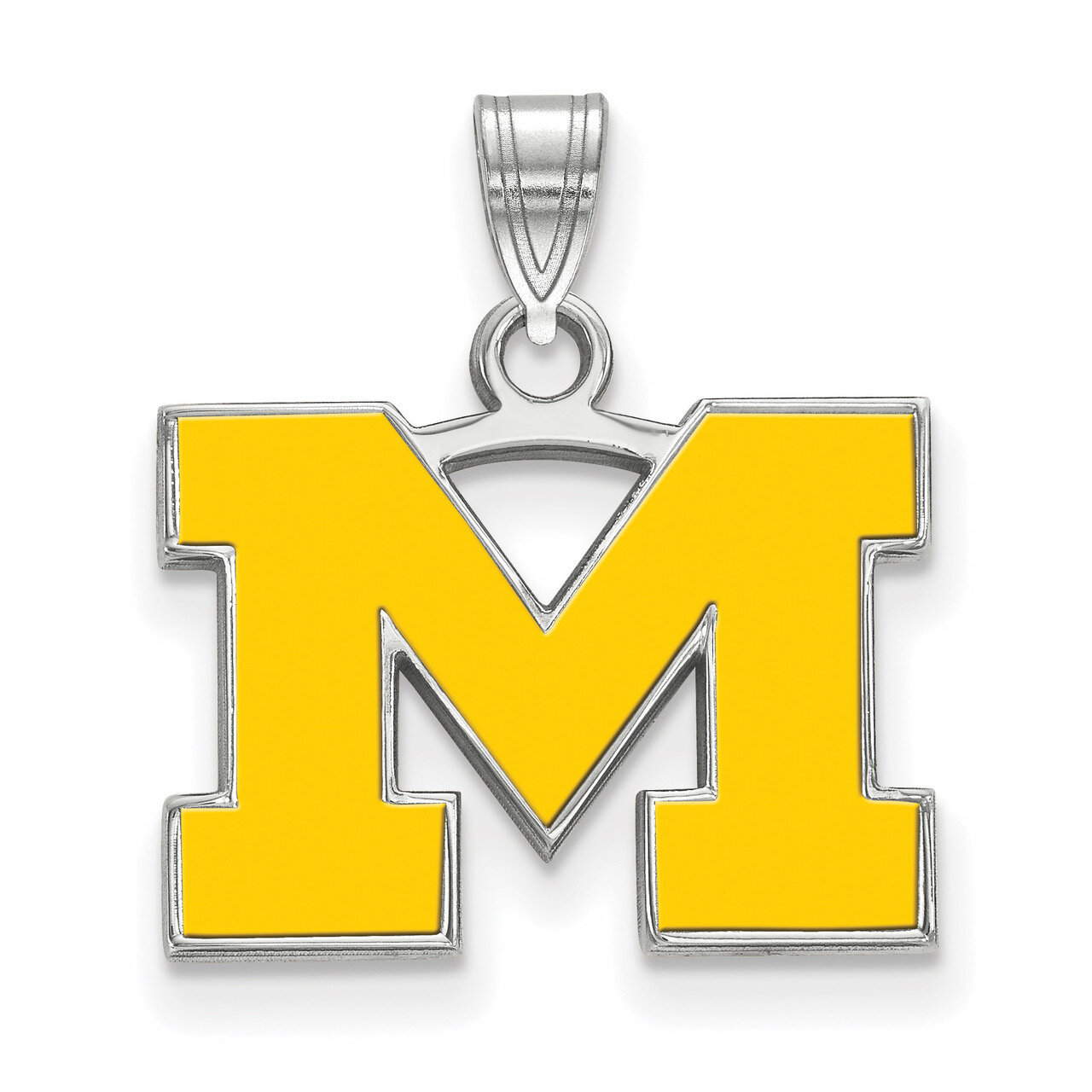 Michigan University of Small Enamel Pendant Sterling Silver SS028UM, MPN: SS028UM, 886774763705