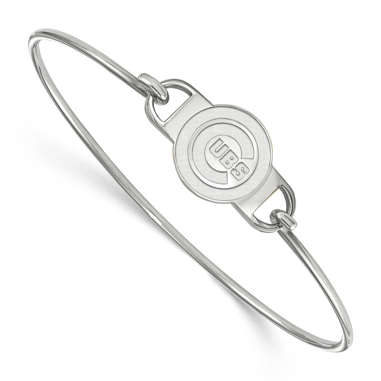 MLB Chicago Cubs Small Center Wire Bangle Sterling Silver SS029CUB-7, MPN: SS029CUB-7, 883957524979