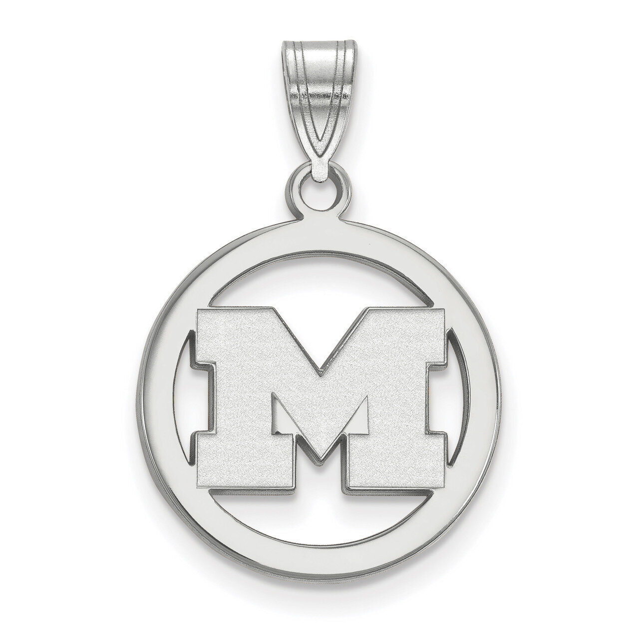 Michigan University of Sm Pendant in Circle Sterling Silver SS030UM, MPN: SS030UM, 886774764788