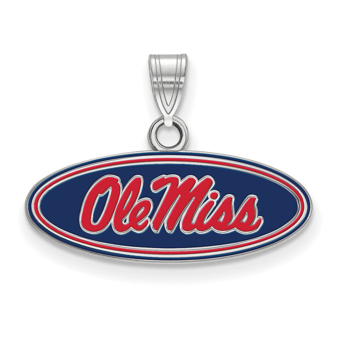 University of Mississippi Small Enamel Pendant Sterling Silver SS031UMS, MPN: SS031UMS, 886774711997