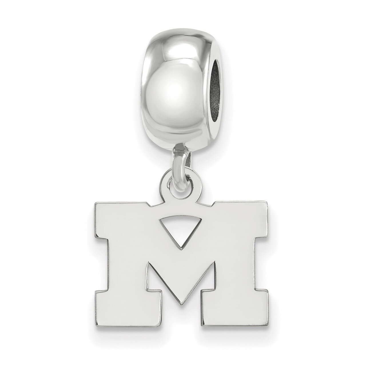 Michigan University of x-Small Dangle Bead Charm Sterling Silver SS032UM
