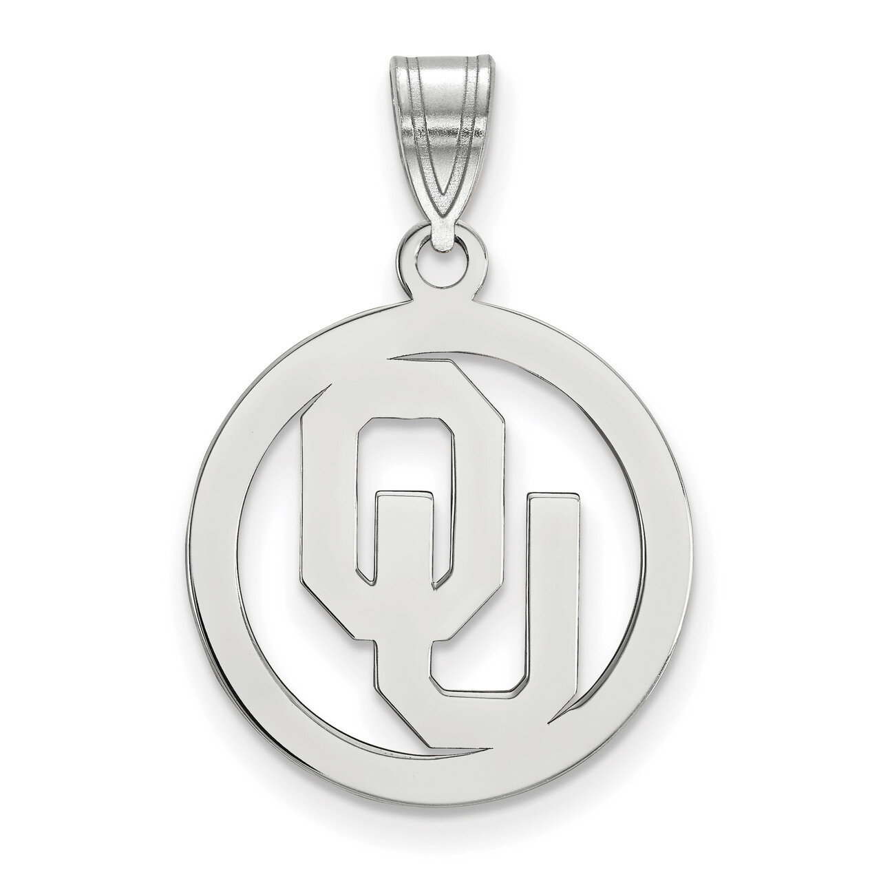 University of Oklahoma Sm Pendant in Circle Sterling Silver SS032UOK