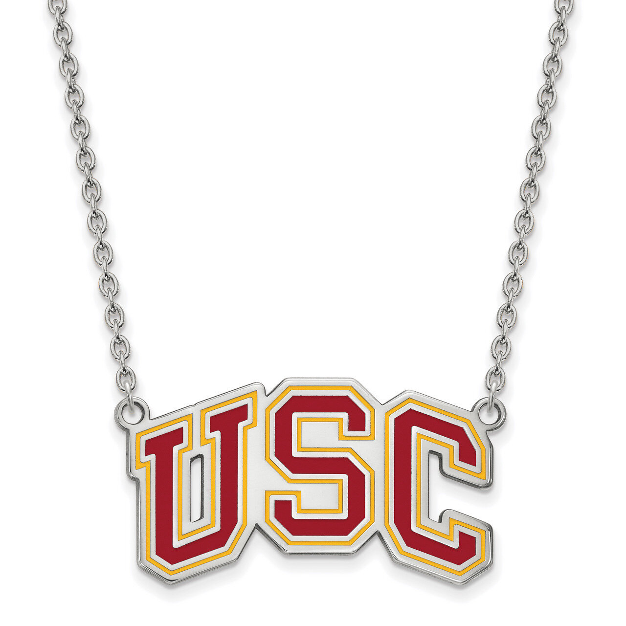 University of Southern California Large Pendant with Necklace Sterling Silver SS033USC-18, MPN: SS0…