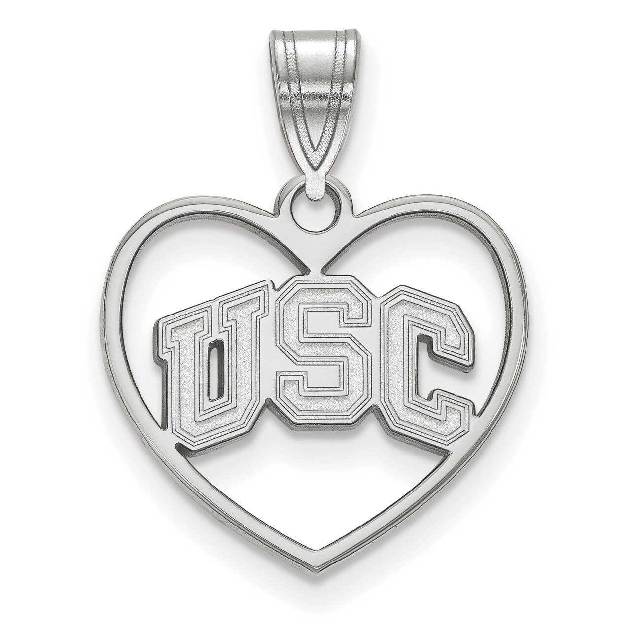University of Southern California Pendant in Heart Sterling Silver SS034USC, MPN: SS034USC, 1911012…