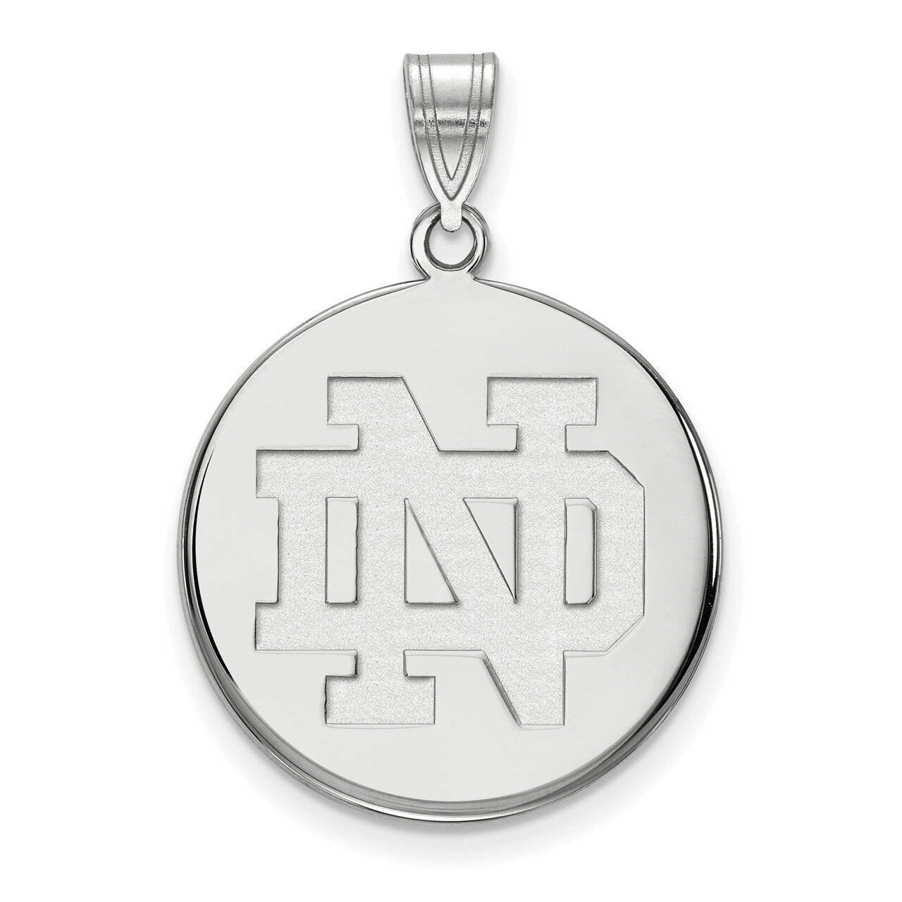 University of Notre Dame Large Disc Pendant Sterling Silver SS039UND