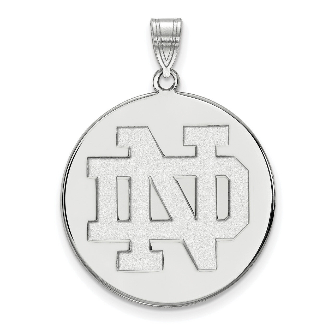 University of Notre Dame XLarge Disc Pendant Sterling Silver SS041UND