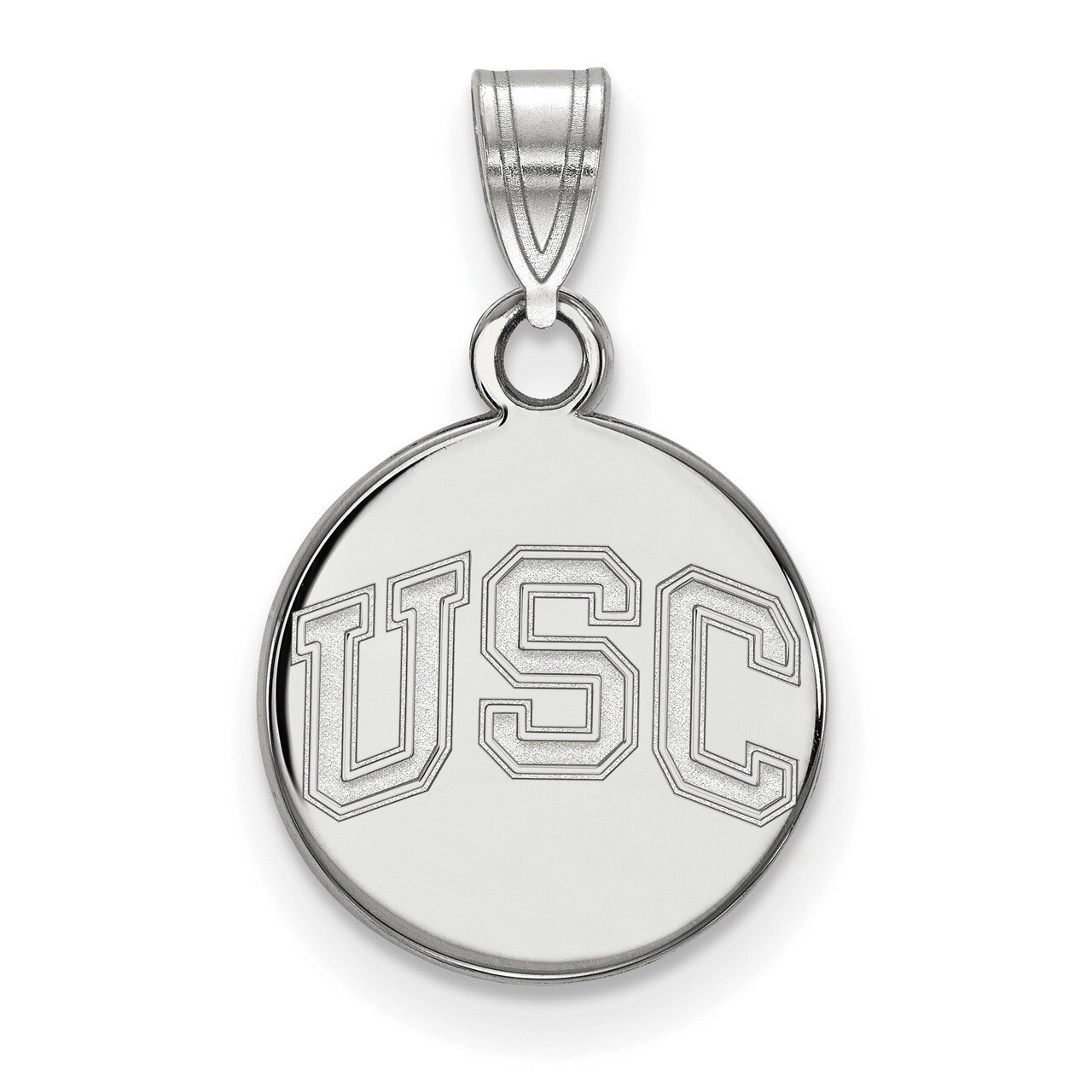 University of Southern California Small Disc Pendant Sterling Silver SS046USC