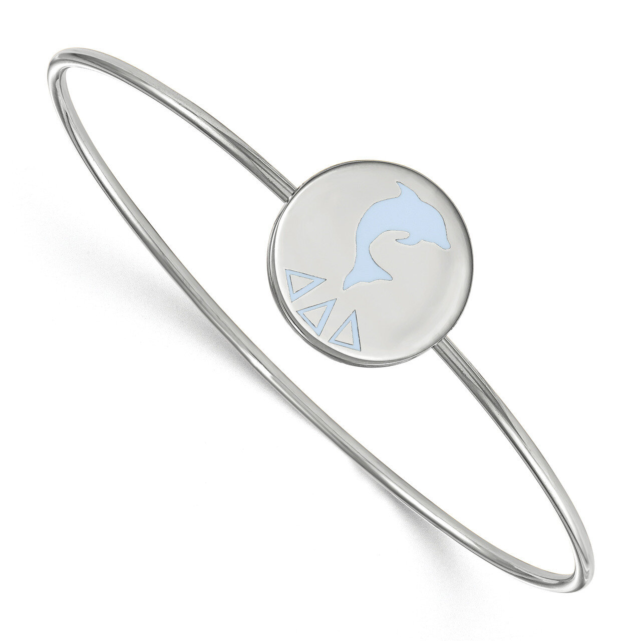 Delta Delta Delta Enameled Slip-on Bangle Sterling Silver SS048DDD-6, MPN: SS048DDD-6, 191101100703