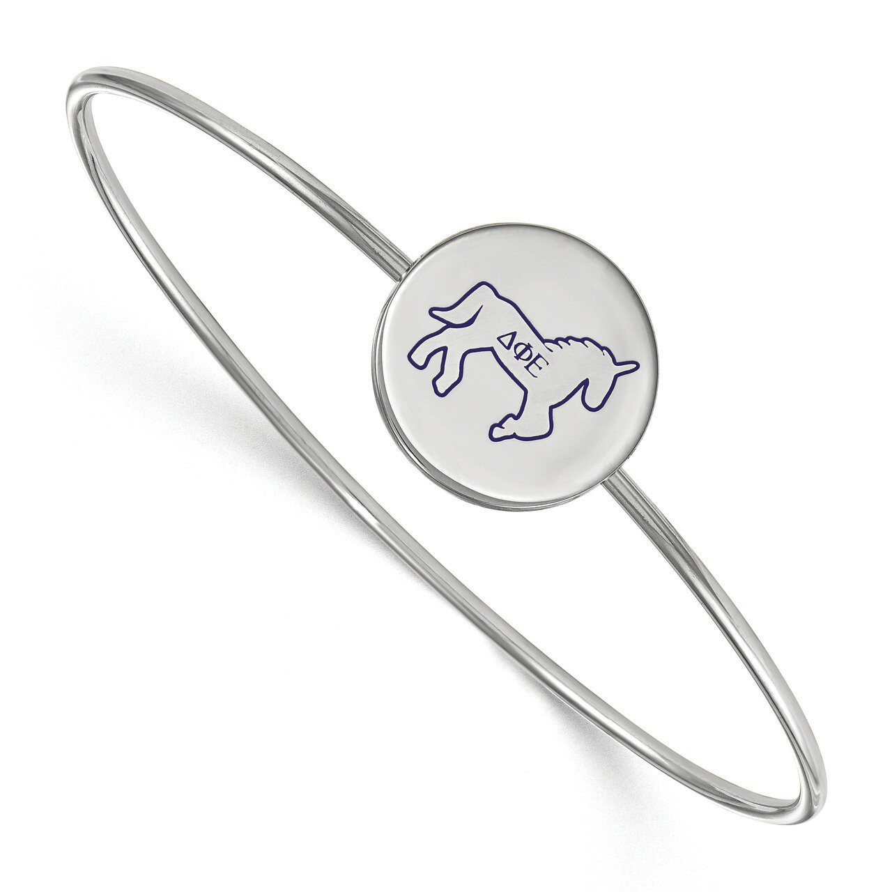 Delta Phi Epsilon Enameled Slip-on Bangle Sterling Silver SS048DPH-8, MPN: SS048DPH-8, 191101101205
