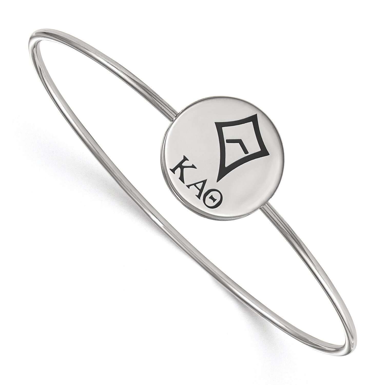 Kappa Alpha Theta Enameled Slip-on Bangle Sterling Silver SS048KAT-6, MPN: SS048KAT-6, 191101101762