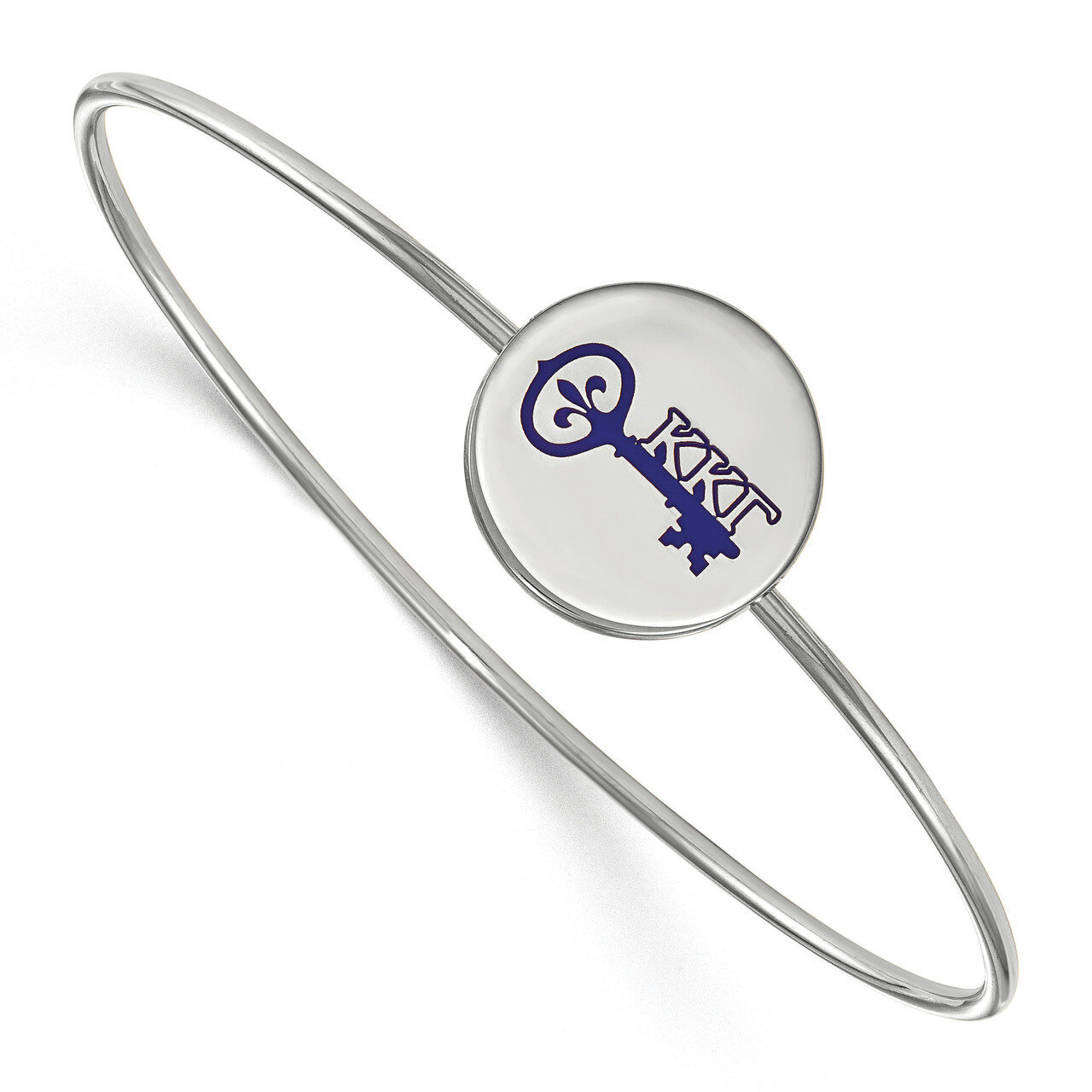 Kappa Kappa Gamma Enameled Slip-on Bangle Sterling Silver SS048KKG-6, MPN: SS048KKG-6, 191101102196