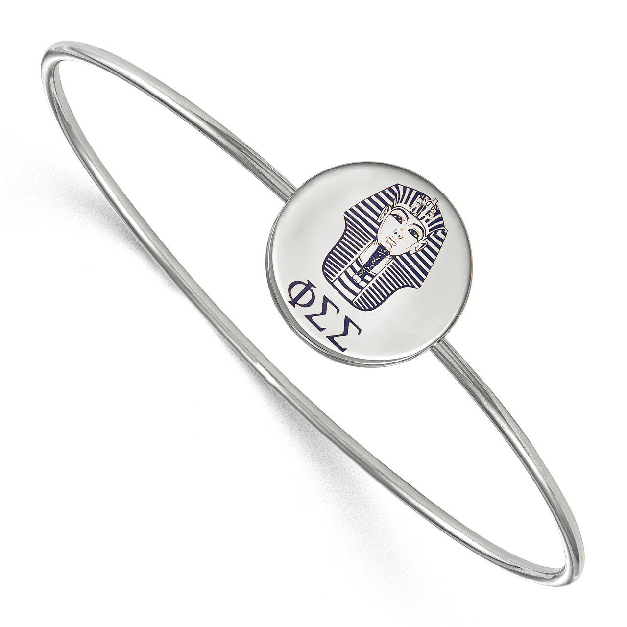 Phi Sigma Sigma Enameled Slip-on Bangle Sterling Silver SS048PSS-8, MPN: SS048PSS-8, 191101102677