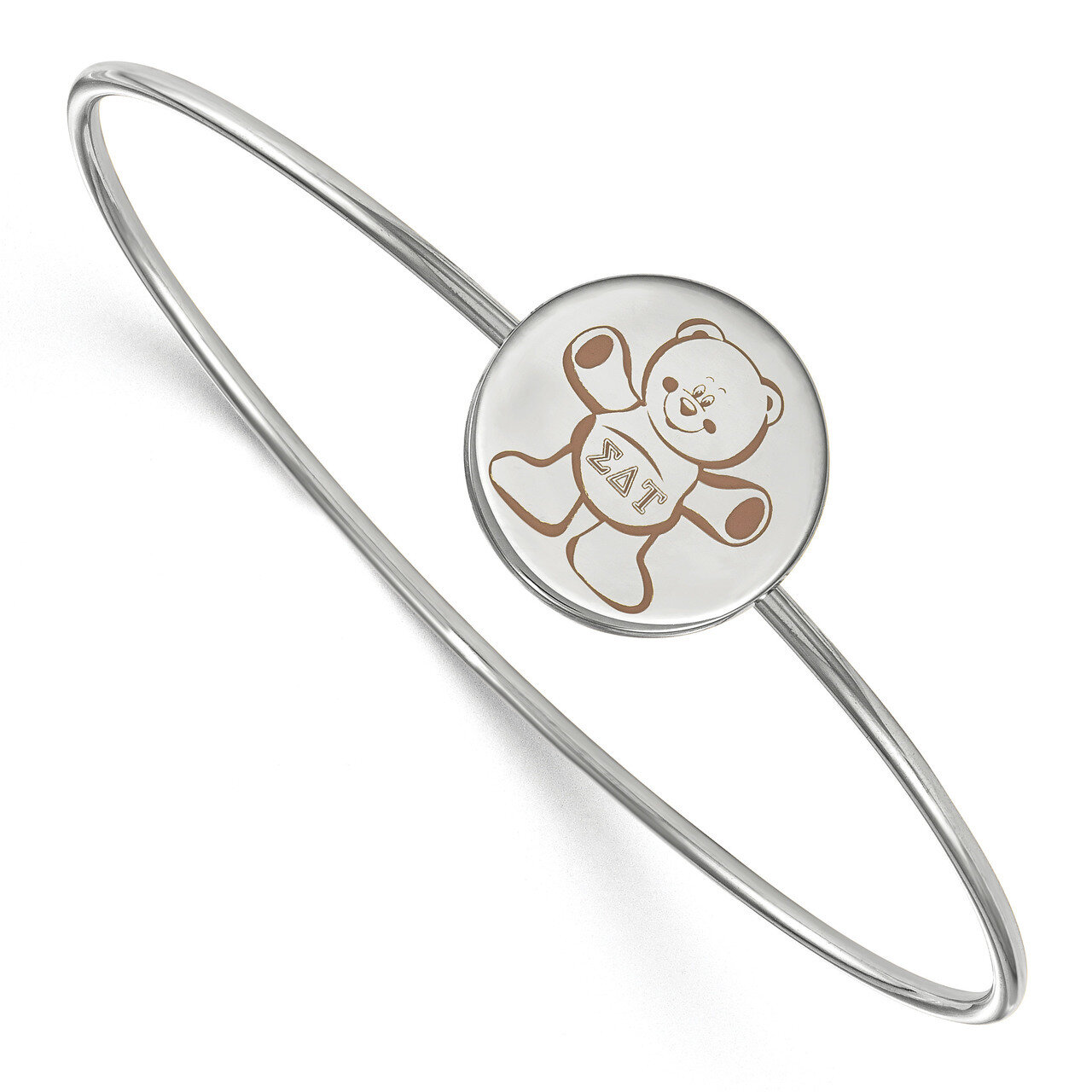 Sigma Delta Tau Enameled Slip-on Bangle Sterling Silver SS048SDT-6, MPN: SS048SDT-6, 191101103032