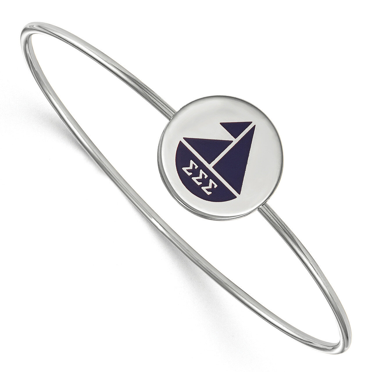 Sigma Sigma Sigma Enameled Slip-on Bangle Sterling Silver SS048SSS-8, MPN: SS048SSS-8, 191101103414