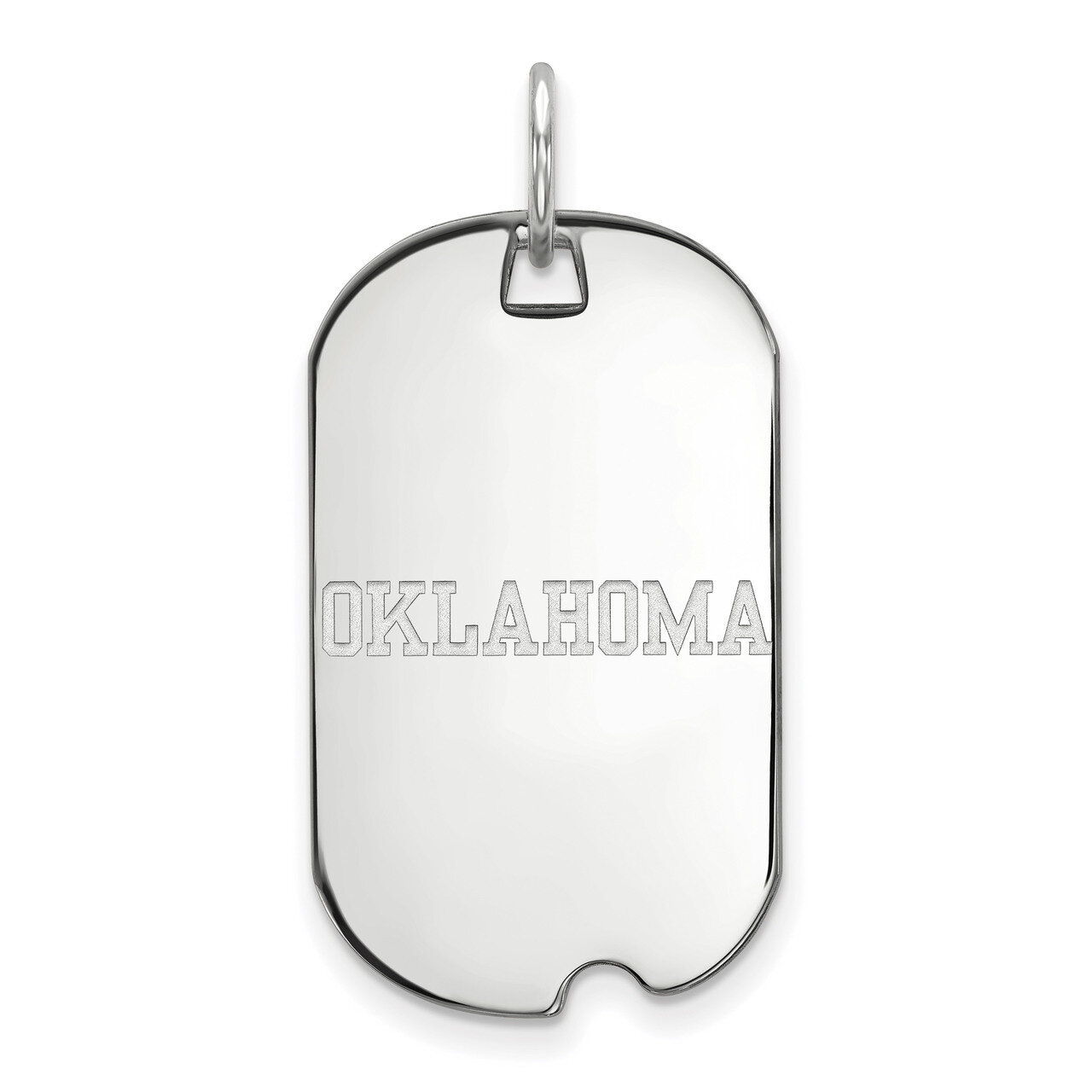 University of Oklahoma Small Dog Tag Sterling Silver SS048UOK