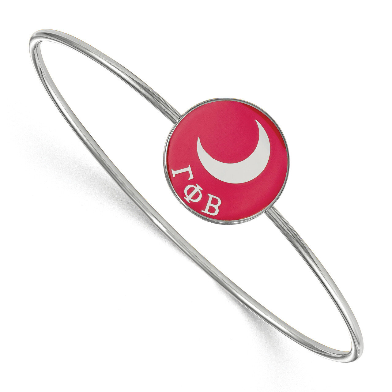Gamma Phi Beta Enameled Slip-on Bangle Sterling Silver SS049GPB-6, MPN: SS049GPB-6, 191101101618
