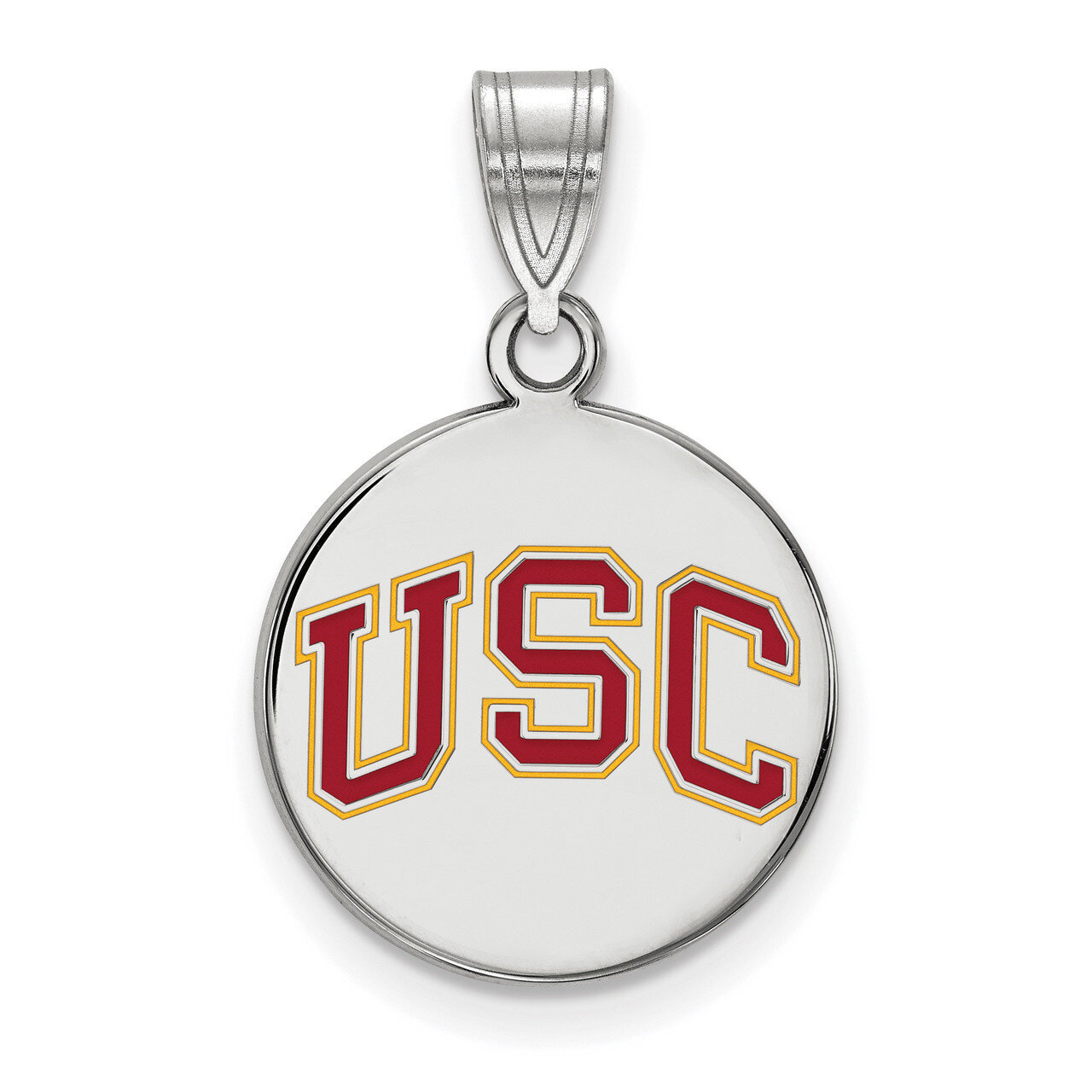 University of Southern California Medium Enamel Disc Pendant Sterling Silver SS049USC, MPN: SS049US…