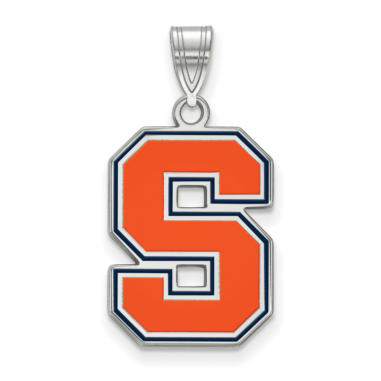 Syracuse University Large Enamel Pendant Sterling Silver SS050SYU