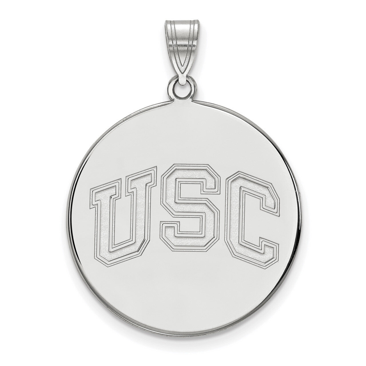 University of Southern California XLarge Disc Pendant Sterling Silver SS052USC