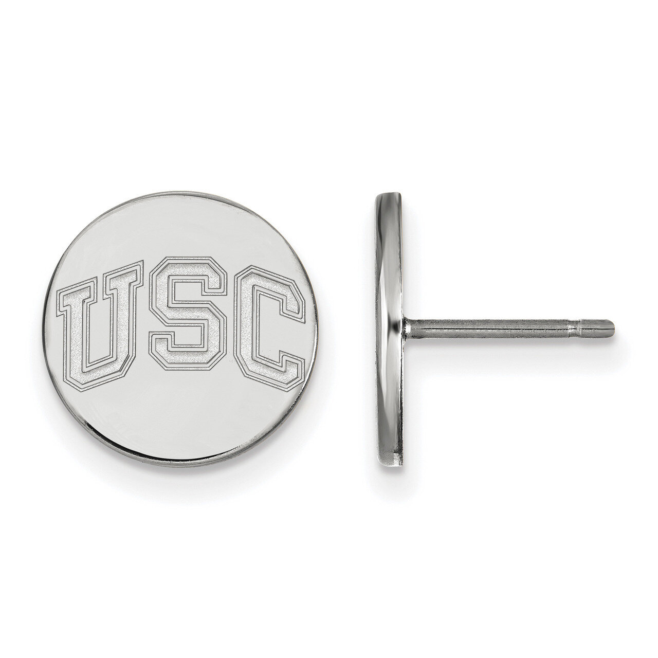 University of Southern California x-Small Disc Earrings Sterling Silver SS054USC