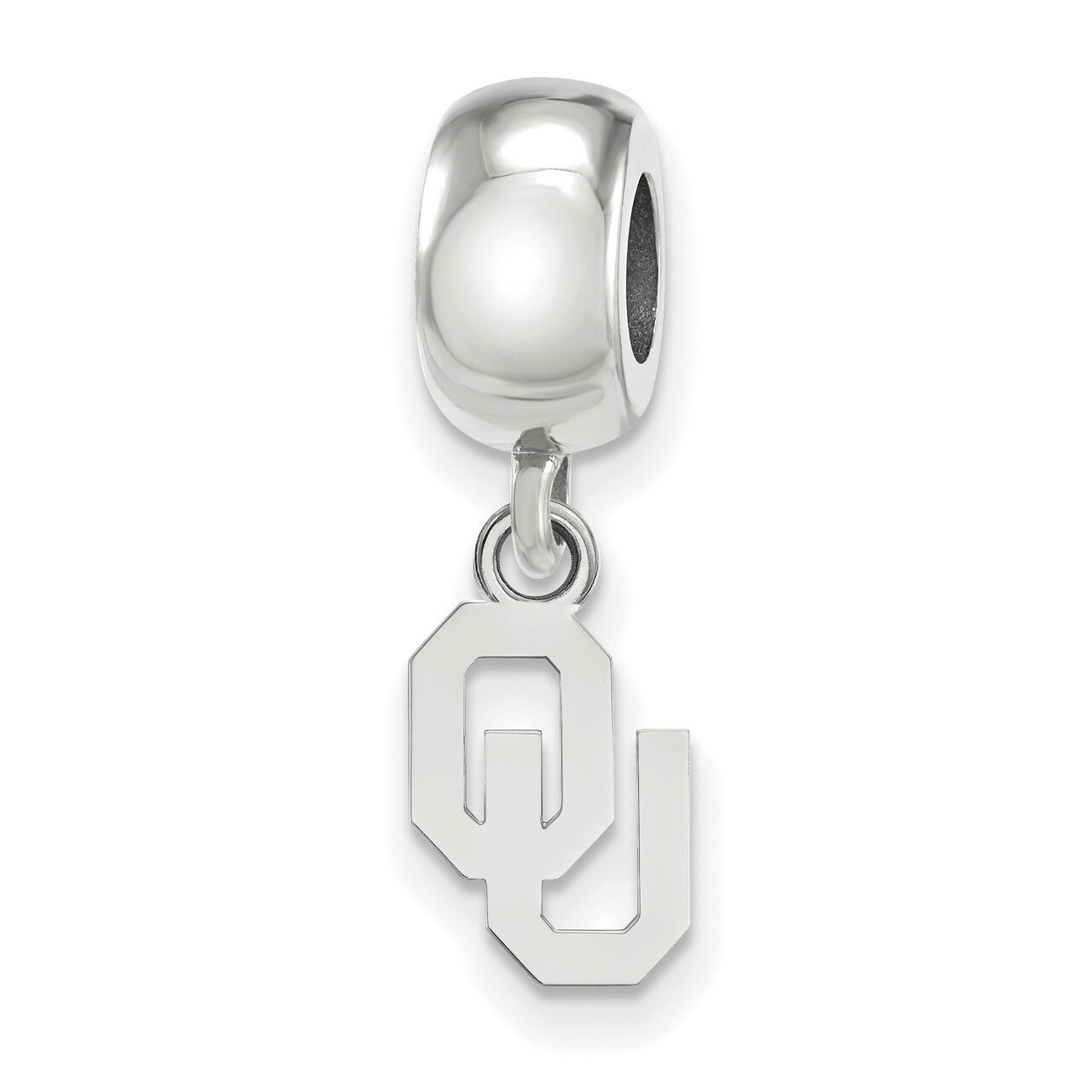 The University of Oklahoma x-Small Dangle Charm Bead Sterling Silver SS060UOK