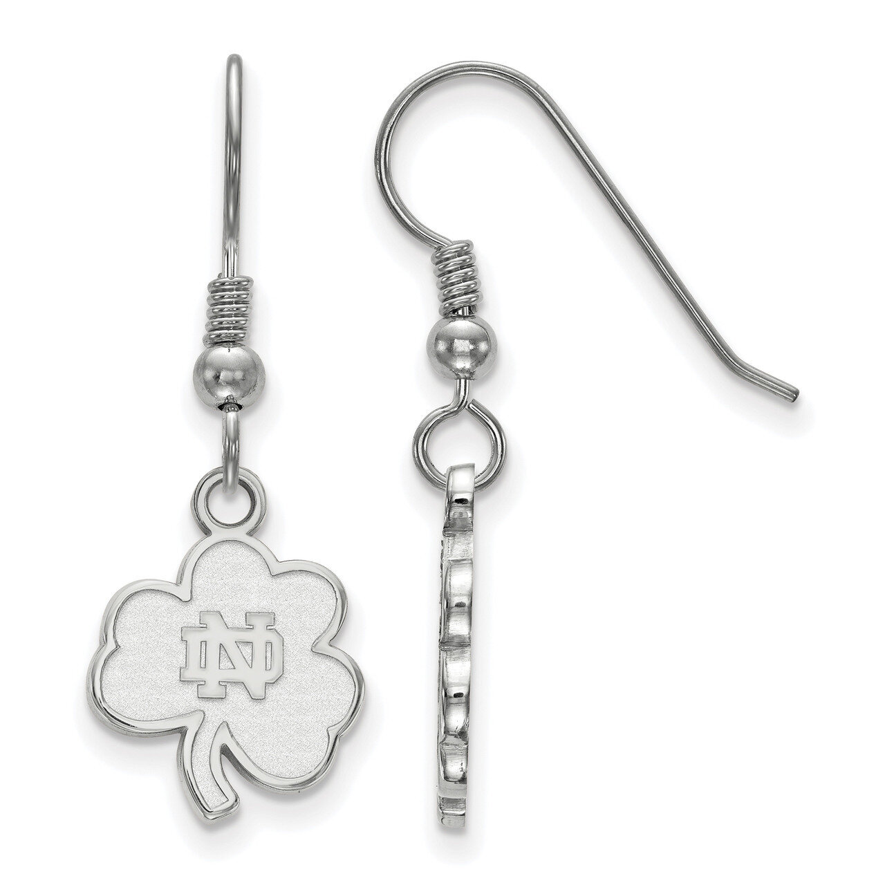 University of Notre Dame Small Dangle Wire Earring Sterling Silver SS064UND