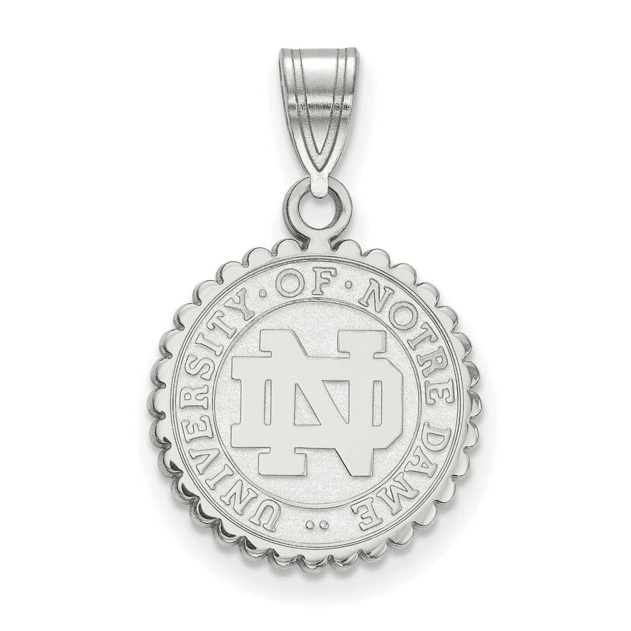 University of Notre Dame Medium Crest Pendant Sterling Silver SS066UND