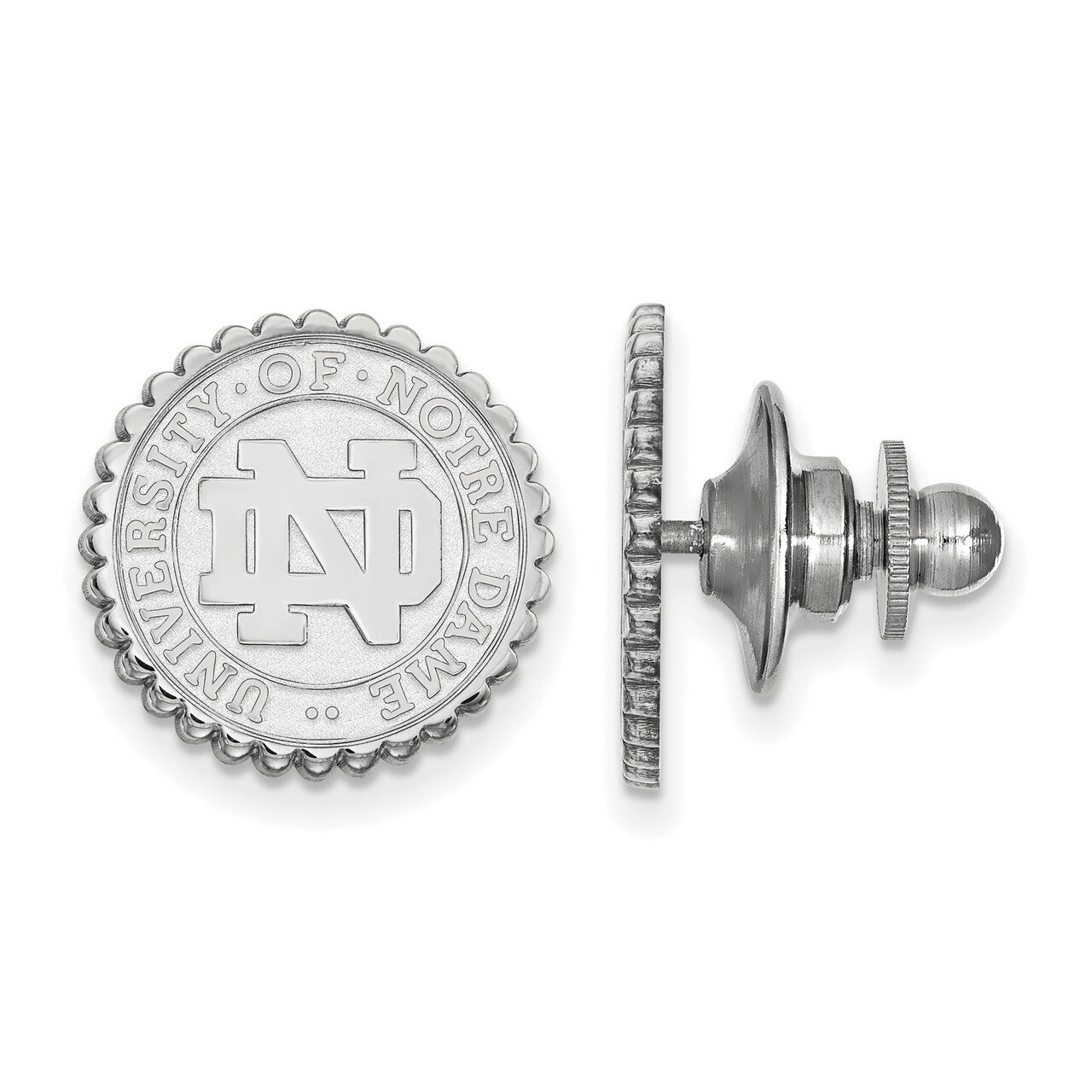 University of Notre Dame Crest Tie Tac Sterling Silver SS068UND