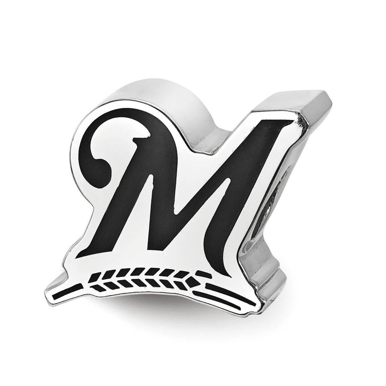 Milwaukee Brewers Enameled Bead Sterling Silver SS500BRE, MPN: SS500BRE, 634401358165