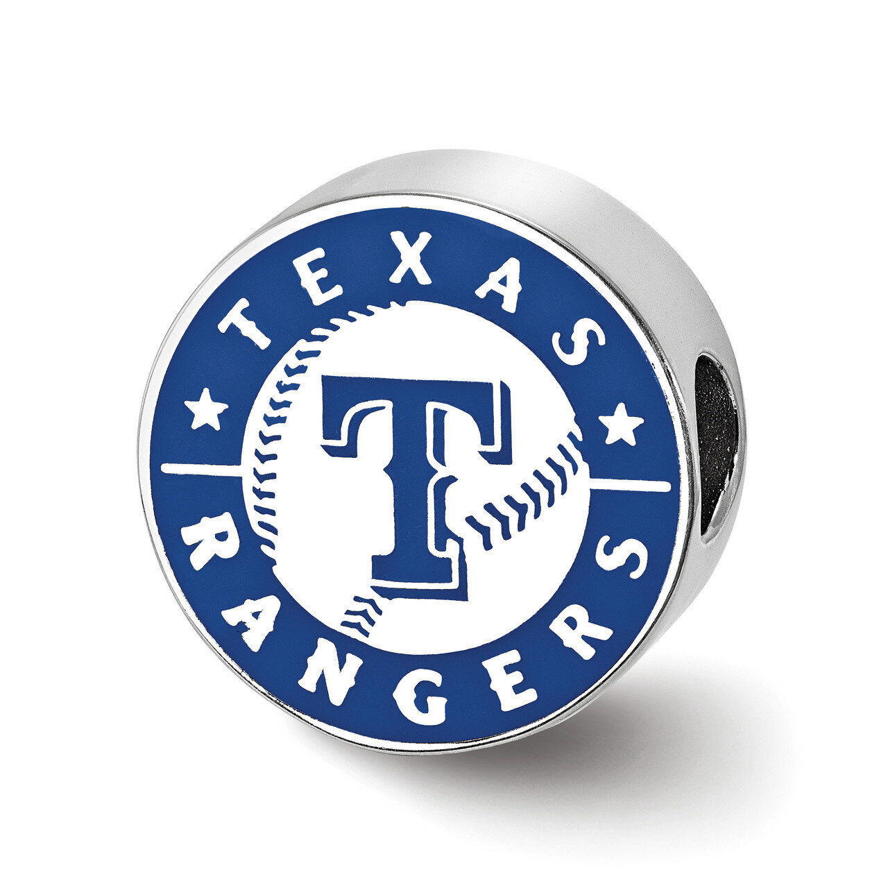 Texas Rangers Enameled Bead Sterling Silver SS500RAN