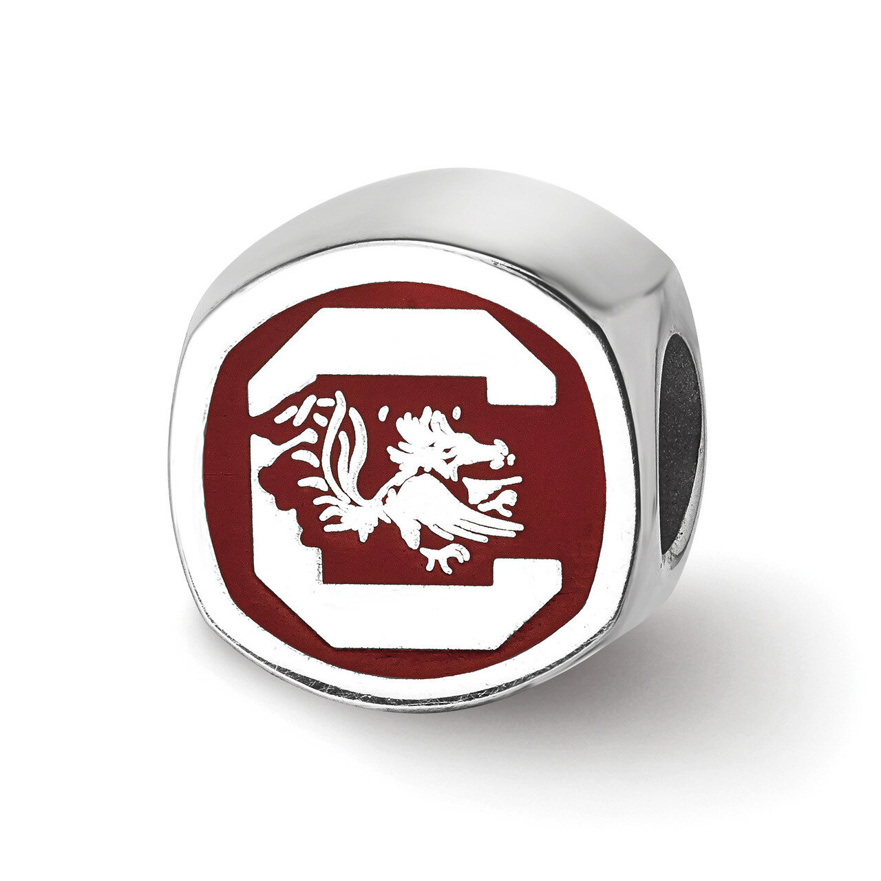 University of South Carolina C with Gamecock Centered Cushion shaped d Sterling Silver SS501USO, MP…