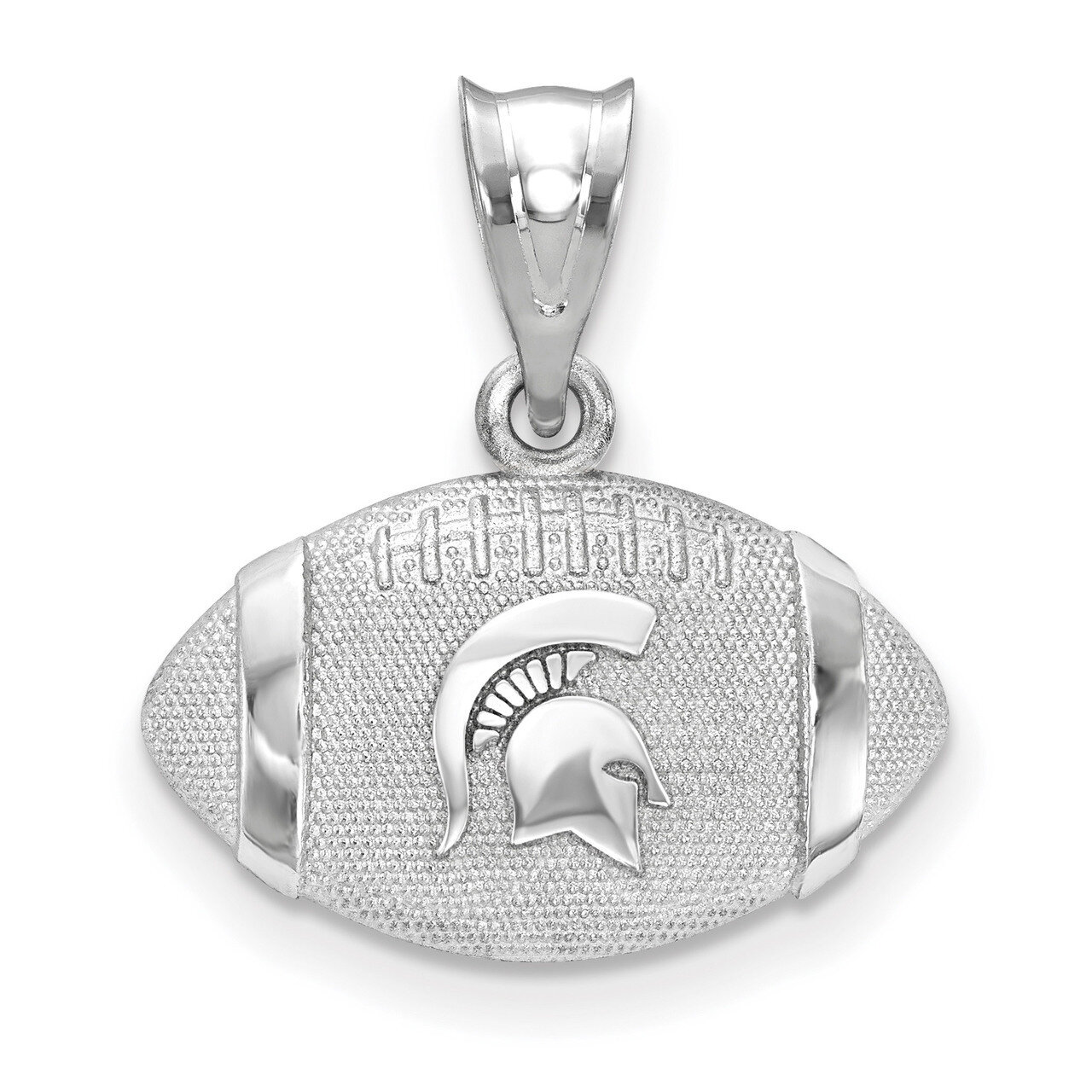 Michigan State University Spartan Football Pendant Sterling Silver SS506MIS