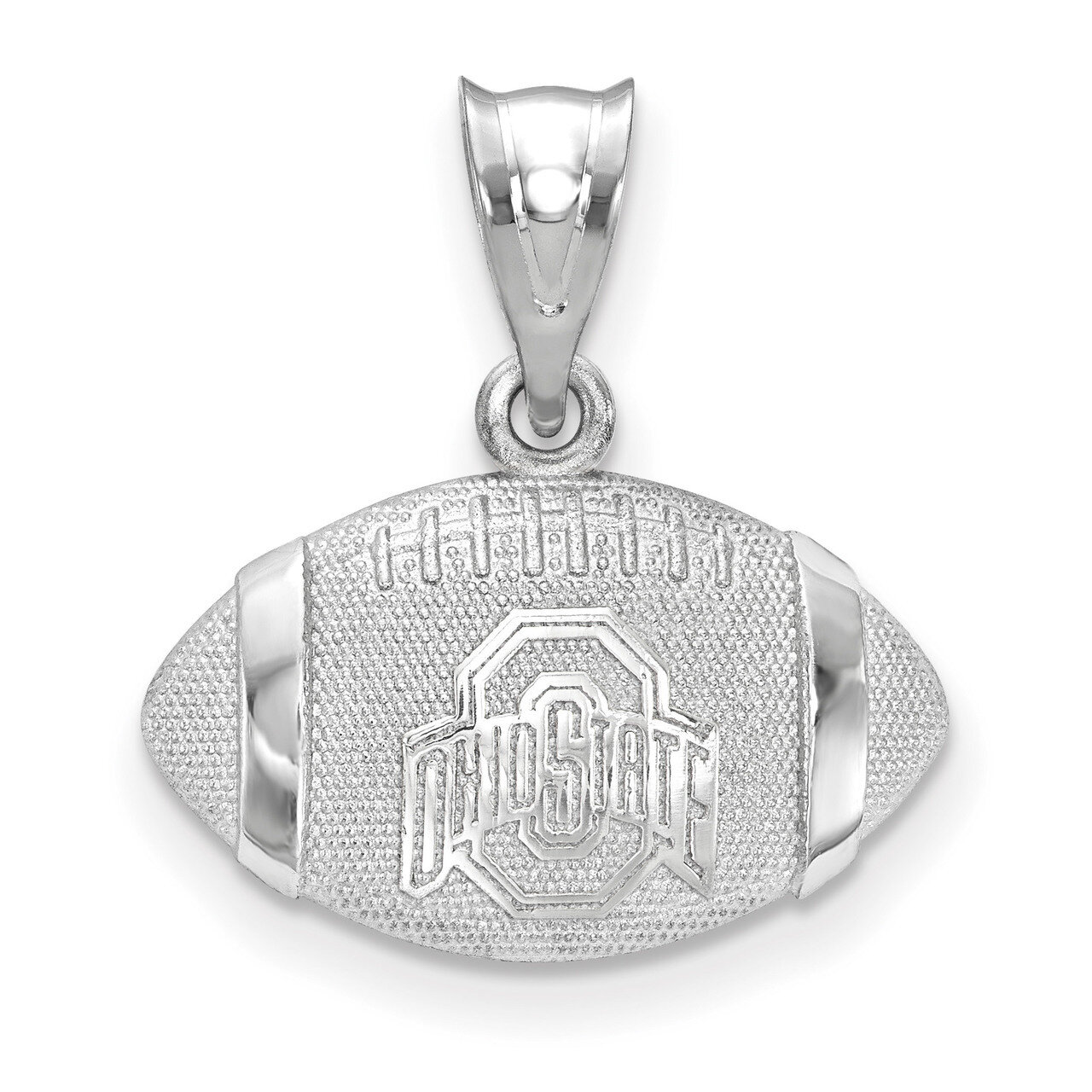 The Ohio State University Ohio State on Block O Athletic Mark 3D Foo Sterling Silver SS506OSU
