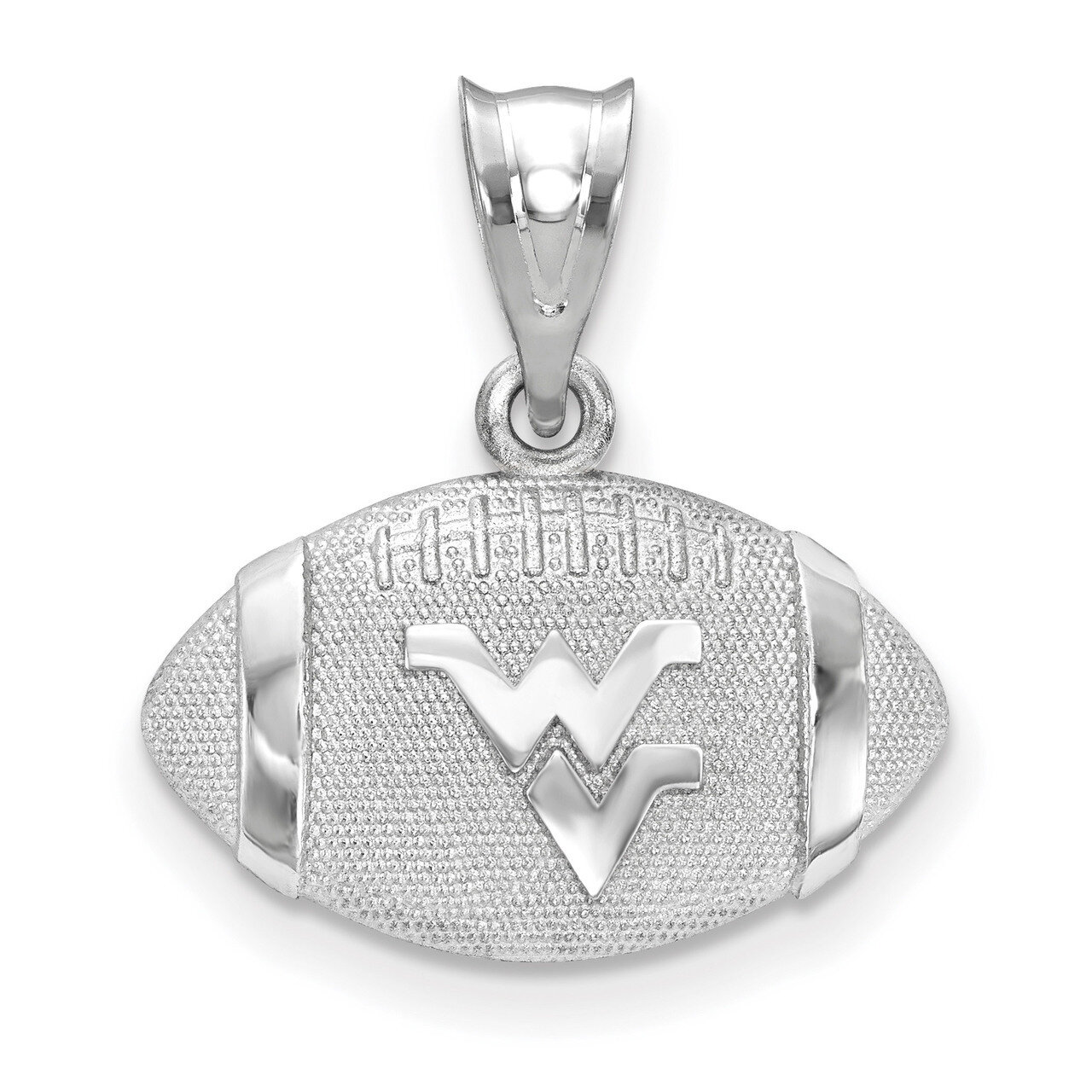 West Virginia University WV Football Pendant Sterling Silver SS506WVU, MPN: SS506WVU, 810680029112