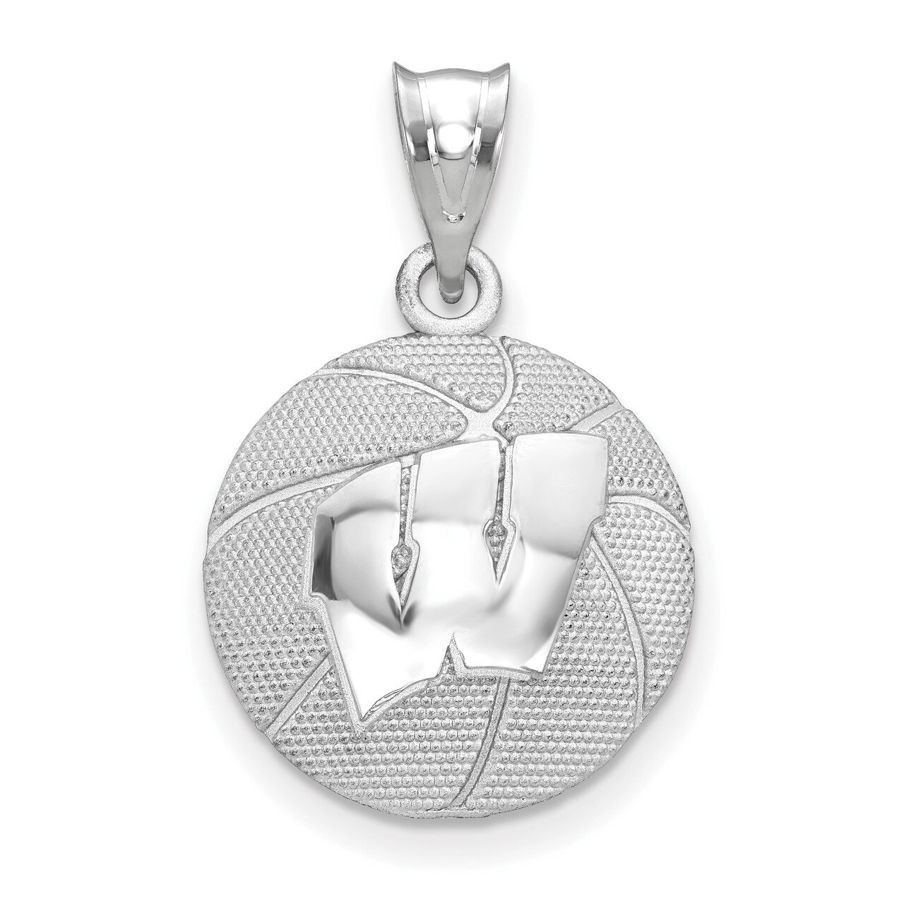 The University of Wisconsin Basketball Pendant Sterling Silver SS507UWI