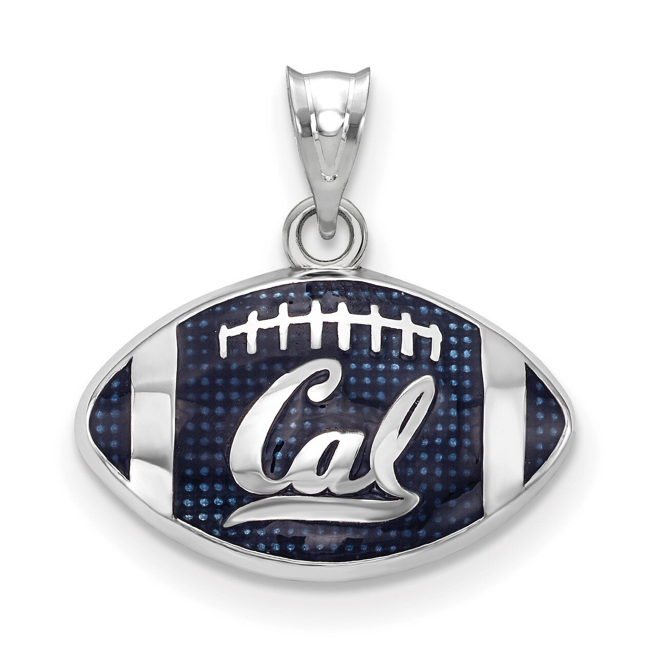 University of California Berkeley Enameled Football Pendant Sterling Silver SS508UCB