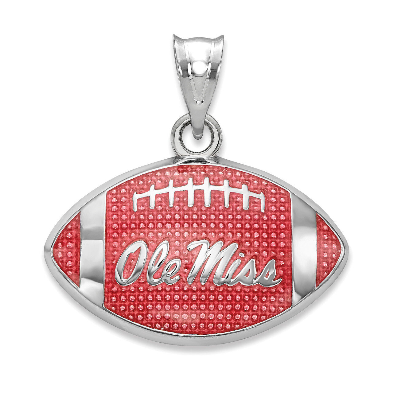 University of Mississippi Enameled Football Pendant Sterling Silver SS508UMS, MPN: SS508UMS, 634401…