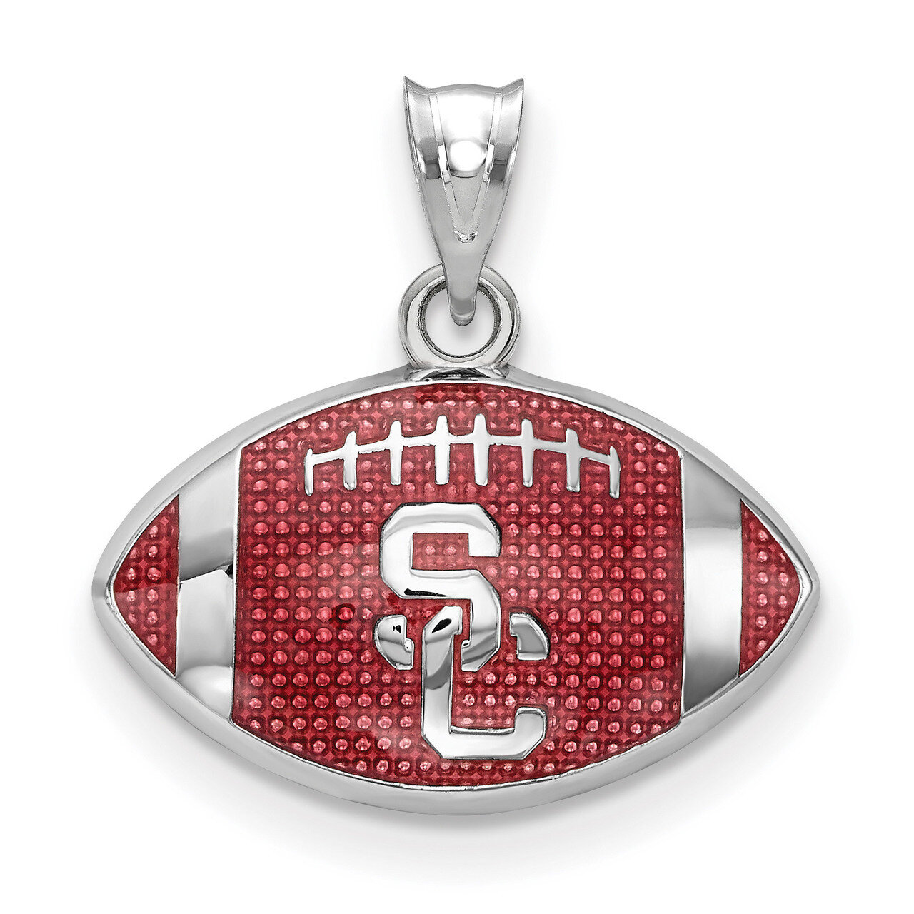University of Southern California Enameled Football Pendant Sterling Silver SS508USC, MPN: SS508USC…